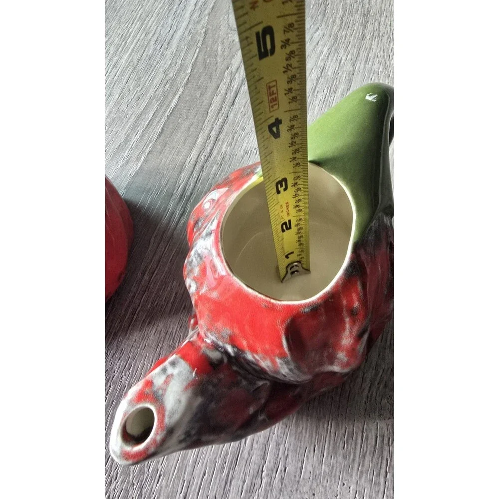 Vintage Set Of Chili Pepper Creamer & Sugar Bowl/ Salsa Southwest Decor Rare